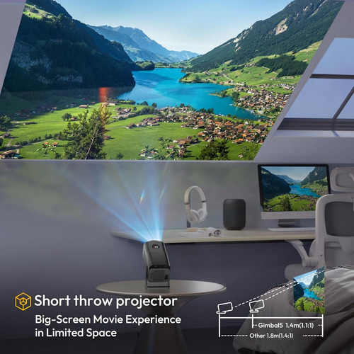 Projetor Smart Mini Full Hd 1080p 4k Wifi 6 Bluetooth 5.0