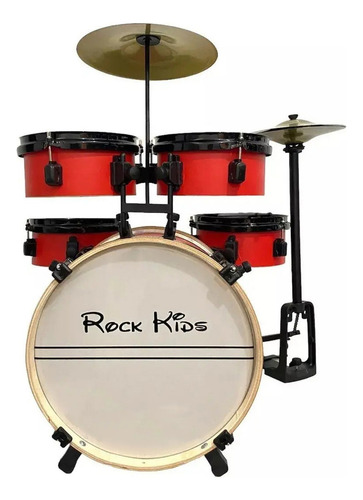 Bateria Vermelha Infantil Completa Rmv Pbnc14020