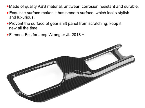 Panel Estilo Fibra De Carbono Gear Trim Abs Con Tracción En