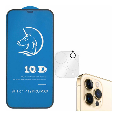 Vidrio Protector Premium + V. Cámara Para iPhone 12 Pro Max
