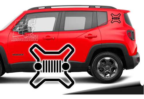 Calco Jeep Renegade Logo Grilla Precio Por Lado