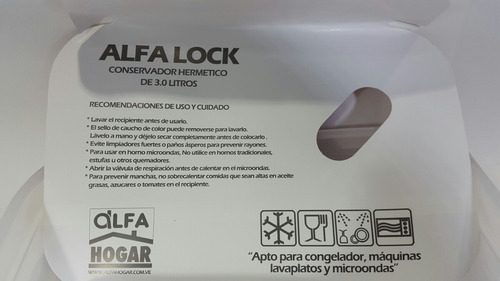 Conservador Hermético 3.0 Lts. Alfa Hogar (005)s9