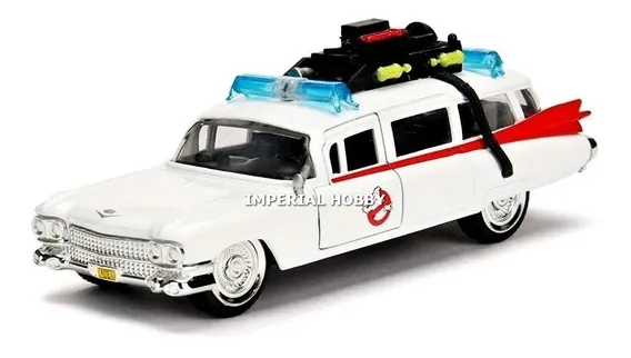 auto de los cazafantasmas juguete Ghostbusters Movie Ecto 1 Cadillac 1959 - M Jada 1/32