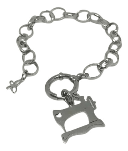 Pulsera Dije Costurera Maquina De Coser Acero Para Regalo 