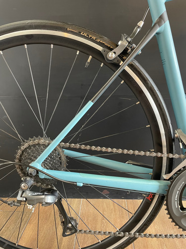 Bicicleta De Ruta Cube Attain 2021 Talla 56 (l) Azul Acero 56 " (Usado)