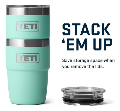 Vaso Apilable Yeti Rambler De 8 Onzas, Acero Inoxidable, Asp