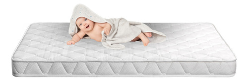 Colchón Para Cuna Bebé Y Niños, Confort Suave 95cm X 140cm Color Blanco