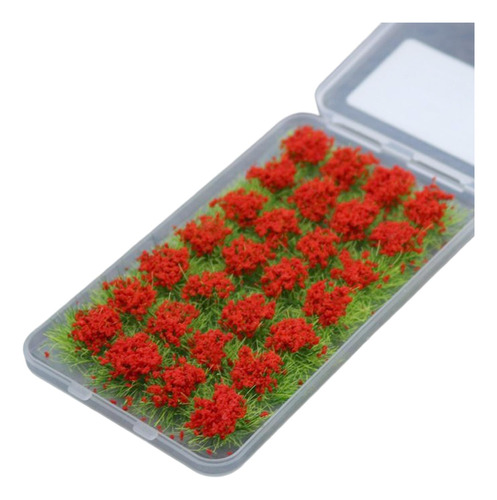 Mini Racimo De Flores, Planta Verde Para Mesa De Arena, Rojo