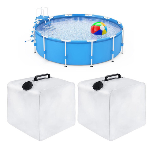 Pesos De Escalera De Piscina, Contenedor De Bolsa 2 Piezas