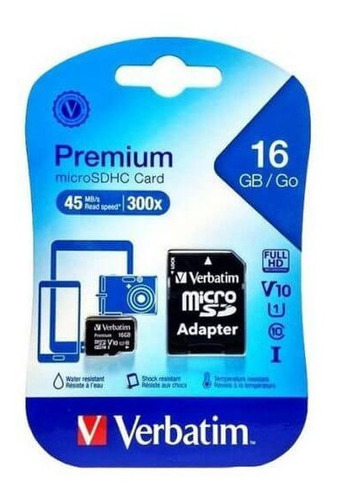 Memoria Micro Sd 16gb Verbatim C 10 Original Loc A La Calle