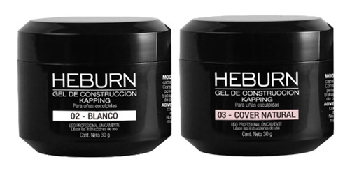 Heburn X2 Gel Construcción Kapping Uñas Esculpidas 30g 176