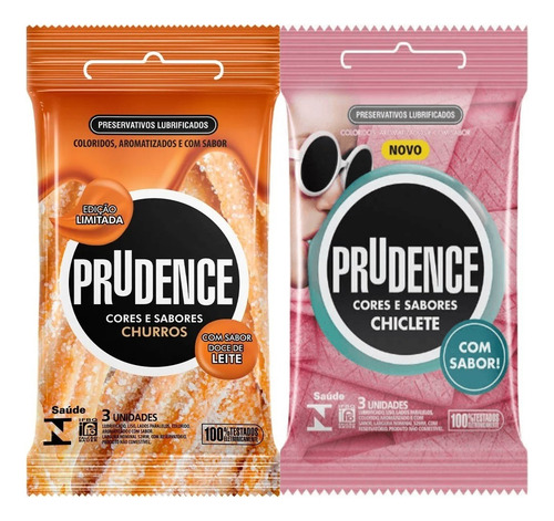 Kit 6 Preservativo Camisinha Churros Doce De Leite Chiclete