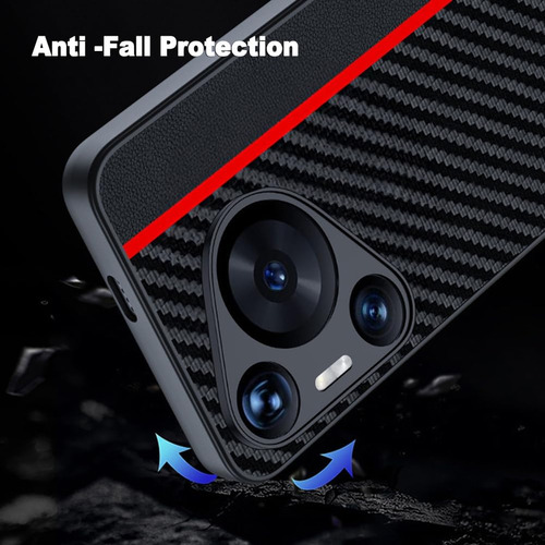 Capa De Telefone Com Textura De Fibra De Carbono Para Huawei