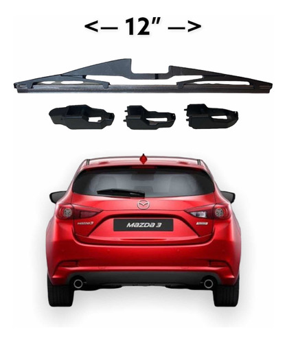 Pluma Limpiaparabrisas Trasera Mazda 3 2014-2018 Hella 12