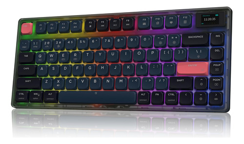 Nacodex Ak832pro - Teclado Mecanico Slime Al 75% De Perfil B