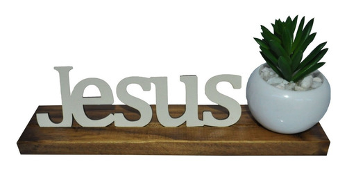 Imagem 1 de 1 de Base Maior Palavra Jesus Pinus Luxo
