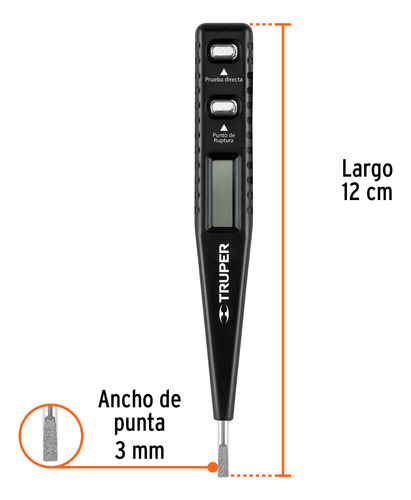 Probador Digital De Corriente Punta Plana Ca/cc Truper 18333