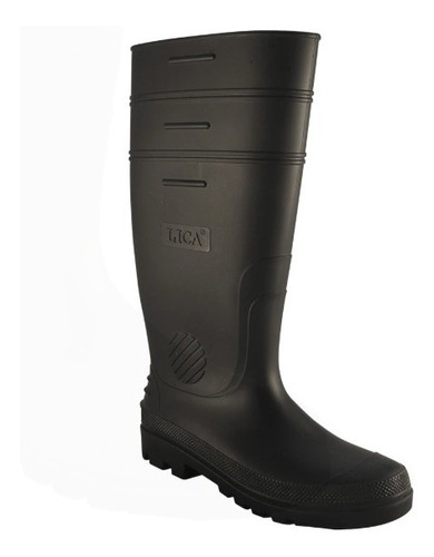 Botas De Hule Negra Jardinera Lica Wpl