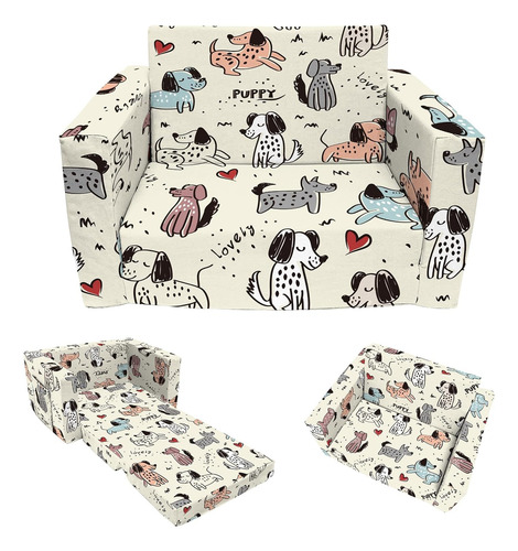 Fond + Found Sofá Para Niños Sofá Convertible 2 En 1 A