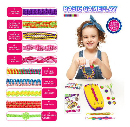 Kit De Fabricación De Pulseras De La Amistad, Juguetes Par.