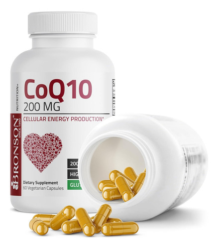 Bronson Coq10 200mg Con 60 Cápsulas Ubiquinona Salud Corazon Sabor Sin Sabor
