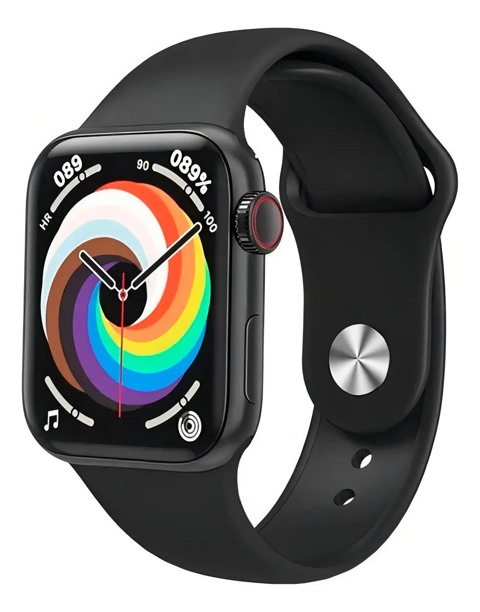 Relógio Smartwatch Hw19 44mm Pulseiraextra Faz Ligação Preto