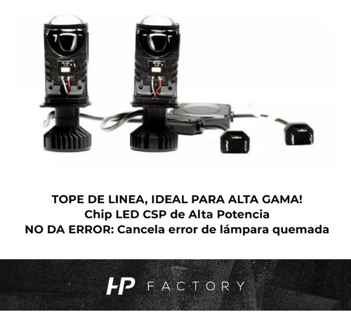 Kit Cree Led H4 Canbus Csp Con Lupa 40000 Lm