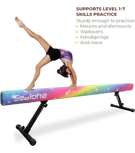 Viga De Equilibrio Ajustable Plegable 8ft Multicolor Sealoha
