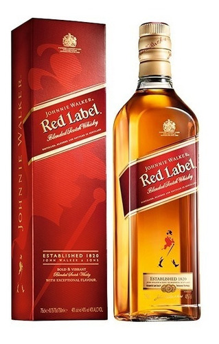 Whisky Johnnie Walker Red Label Con Estuche 750ml