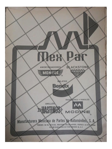 Afiche Retro Empresa Mexpar S.a 1979 /2