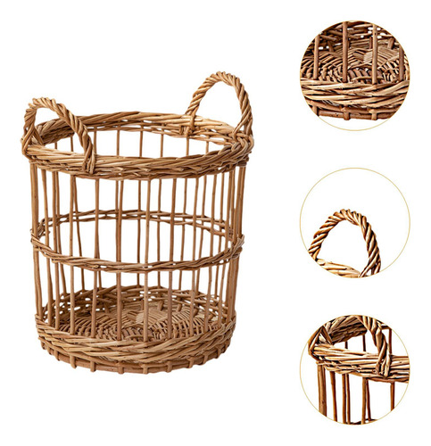 Woven Wicker Storage Basket Handmade Multiuso Para Grande