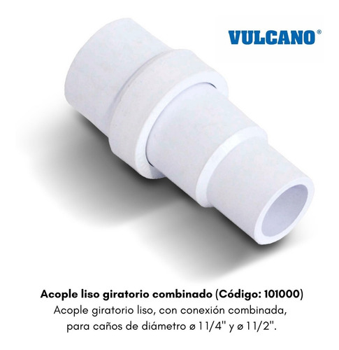 Acople Liso Giratorio Combinado Para Bombas Vulcano - 101000