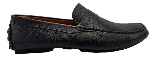 Sapato Samello Drive Toscana Mocassim Slip On Couro Preto