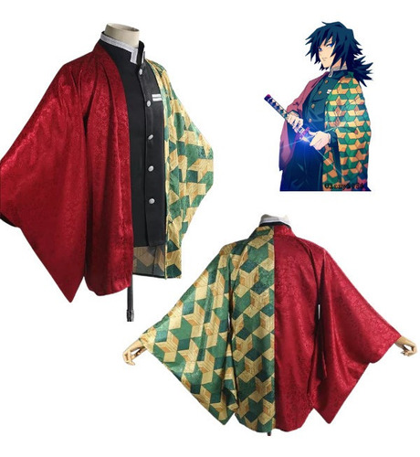 Imagen 1 de 3 de Capa Kimetsu No Yaiba Cosplay Haori Tanjiro Giyu Rengoku Shinobu