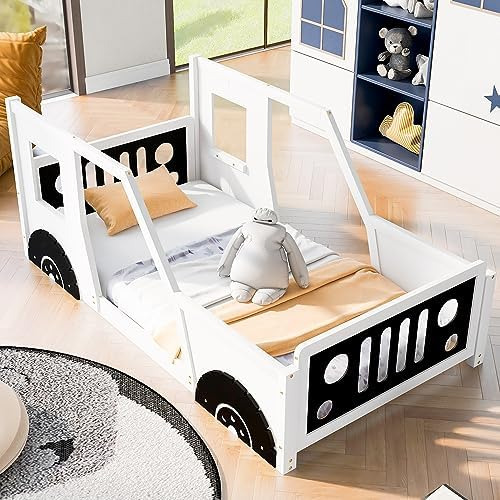 Cama De Plataforma En Forma De Auto De Tamaño Individual Con