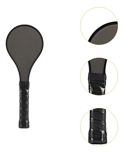 Raqueta De Pickleball De Fibra De Carbono Con Mango Negro