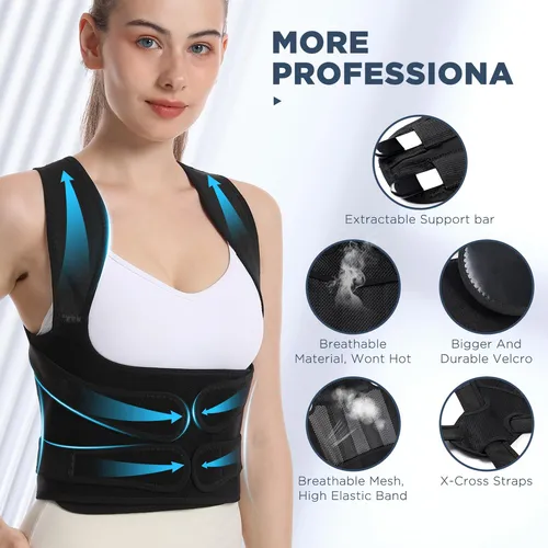 Soporte De Espalda Corrector De Postura Kkm Para Mujeres Y H