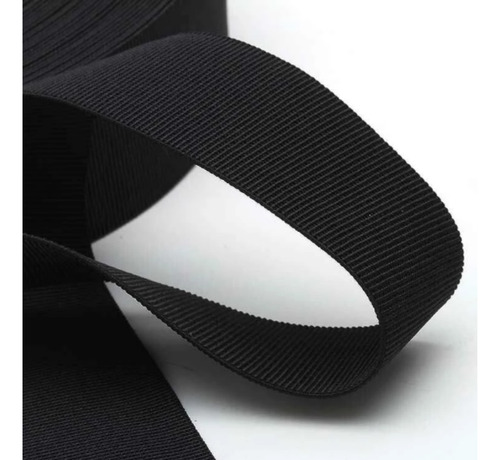 Elástico Preto Zanotti Jaragua (t40) 25 Metros - 39mm Lisa Preto