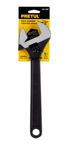 Llave Perico 12´ Acero Pavonado Ajustable Profesional 21825