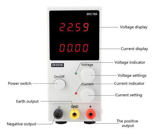 Fuente De Alimentación Lw-k3010d De Alta Conmutación Regulad
