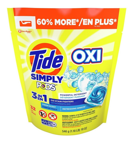 Detergente Tide Simply Pods 3 In 1 (32pa