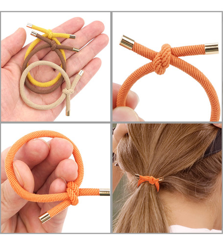 56 Piezas De Cintas Elásticas Anudadas Para El Cabello Para