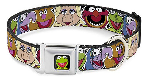 Collar Perro Muppets Cierre Seguridad 13-18puLG Negro 1.5