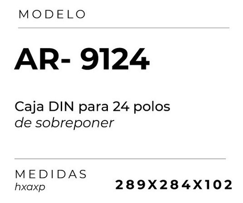 Gabinete Tablero Caja Din Termica 24 Polos Exterior Variplas
