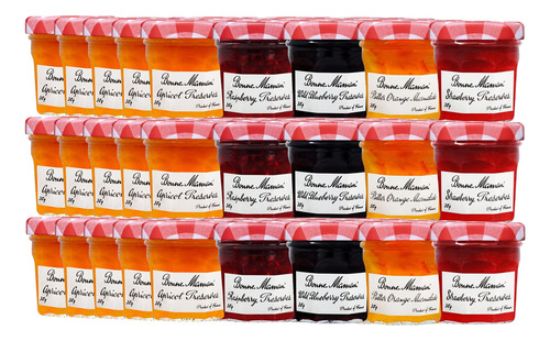 Pack De 75 Mini Mermeladas 5 Sabores Surtidos