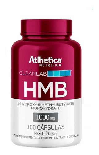 Hmb Cleanlab Hidroximetilbutirato 1000mg 100caps Atlhetica