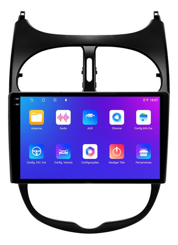 Multimidia Peugeot 206 9p Android Carplay 4/64gb + Ré
