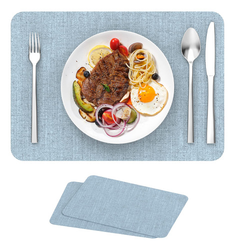Place Mats Indoor Set Of 2 Waterproof Wipeable Placemats For
