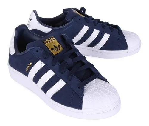 Zapatillas adidas Superstar Azules Gamuza Envio Gratis