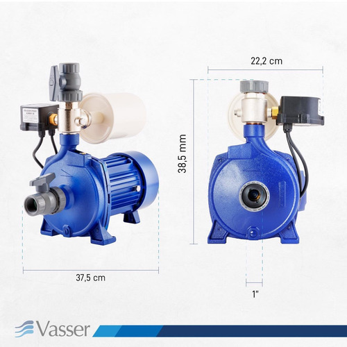 Bomba Presurizadora Vasser Qcpres22 0.75 Hp Hasta 4 Baños Monofásica 50hz